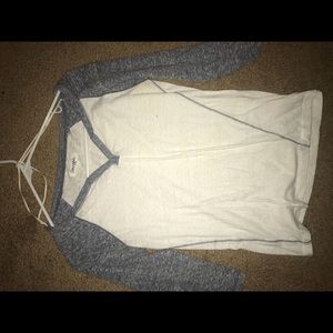 Baseball tee - blue and white